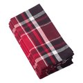 Saro Lifestyle SARO 8052.R20S 20 in. Square Jarret Classic Plaid Design Cotton Napkin  Red - Set of 4 8052.R20S